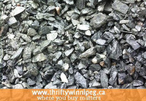 1.4 inch down black granite stones Winnipeg