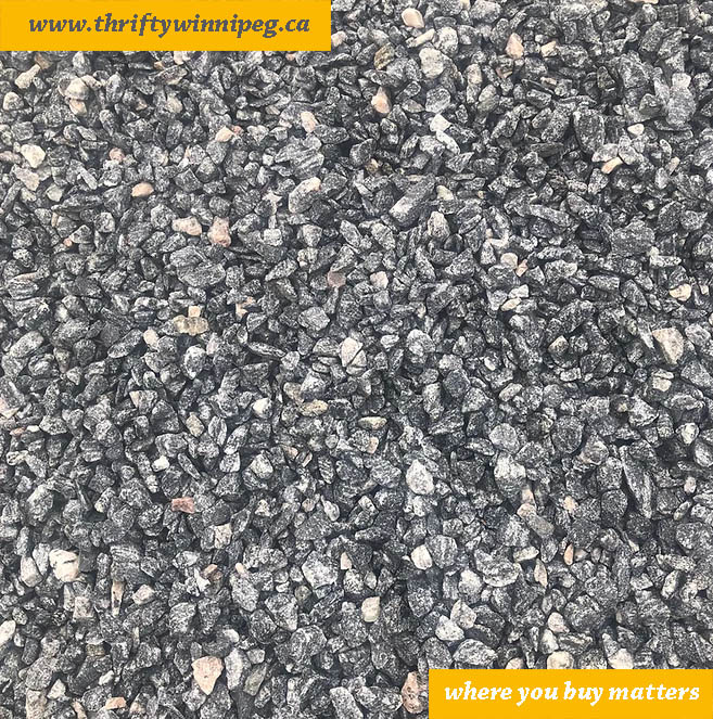 1⁄2” Clean Black Granite for driveway winnipeg